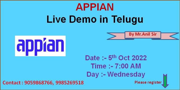Appina Live Demo in Telugu on 5th Oct 2022