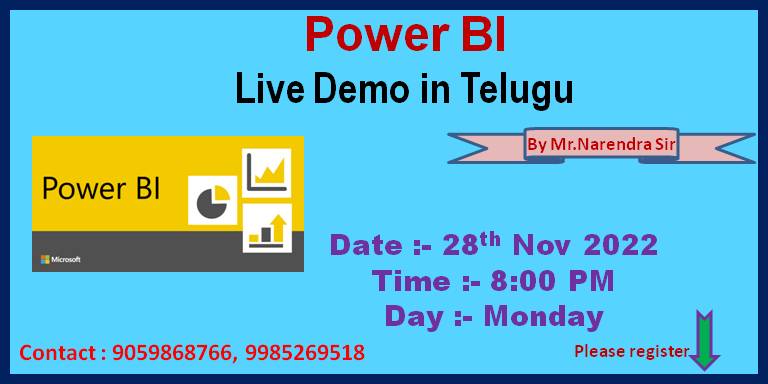 Power Bi demo in Telugu