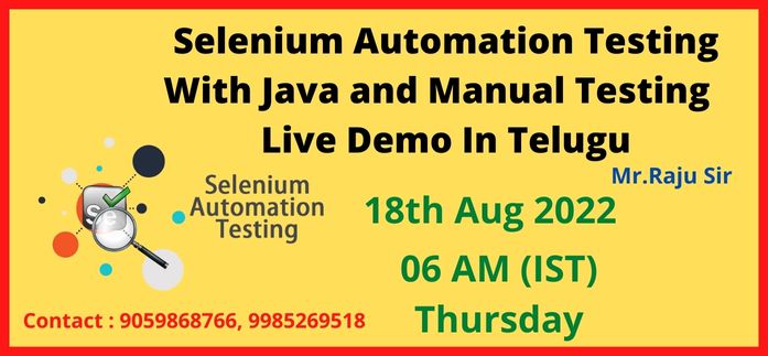 _Selenium Automation Testing With Java and Manual Testing Recently Completed Demo's In Telugu