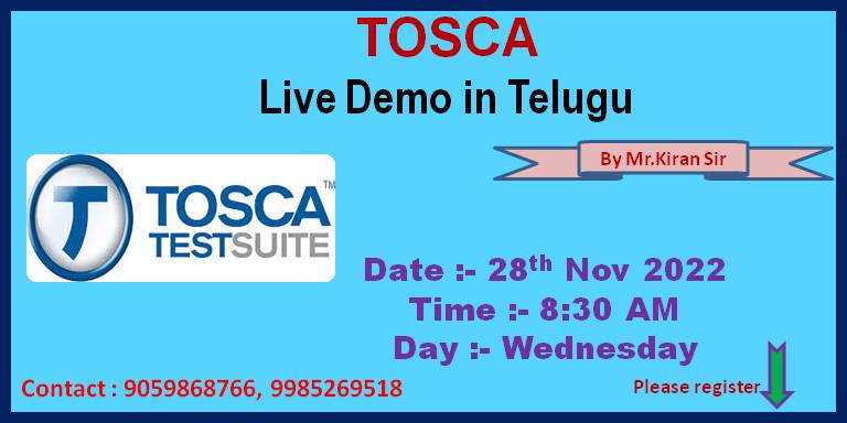 TOSCA Demo in Telugu