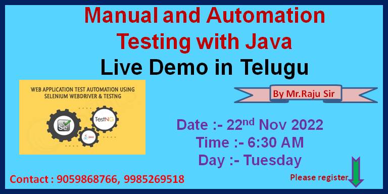 Manual and Automation Test Training